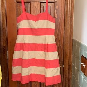 Barely worn pink and cream colored dress